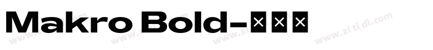 Makro Bold字体转换